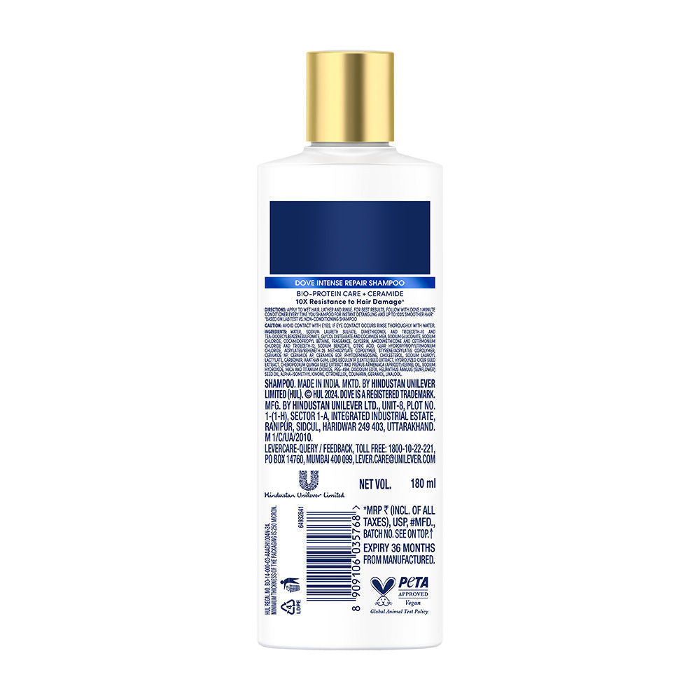 Dove Intense Repair Shampoo For Dry & Damaged Hair, 180ml Buy at Indicrest Image 12