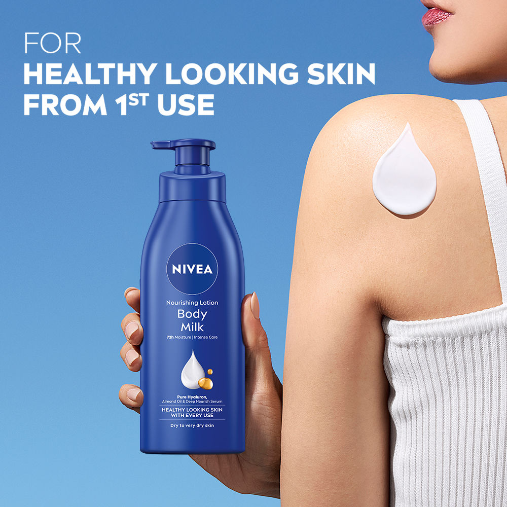 Nivea Deep Moisture Serum Vit E Body Lotion 48H Intense Moisturization Almond Oil Dry-Very Dry Skin, 400ml Buy at Indicrest Image 5