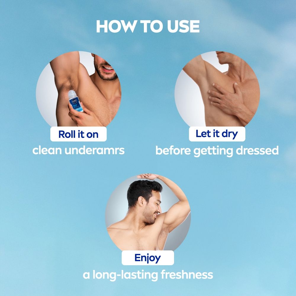 Nivea MEN Deodorant Roll On, Fresh Active, 48h Long lasting Freshness, 50ml Buy at Indicrest Image 8