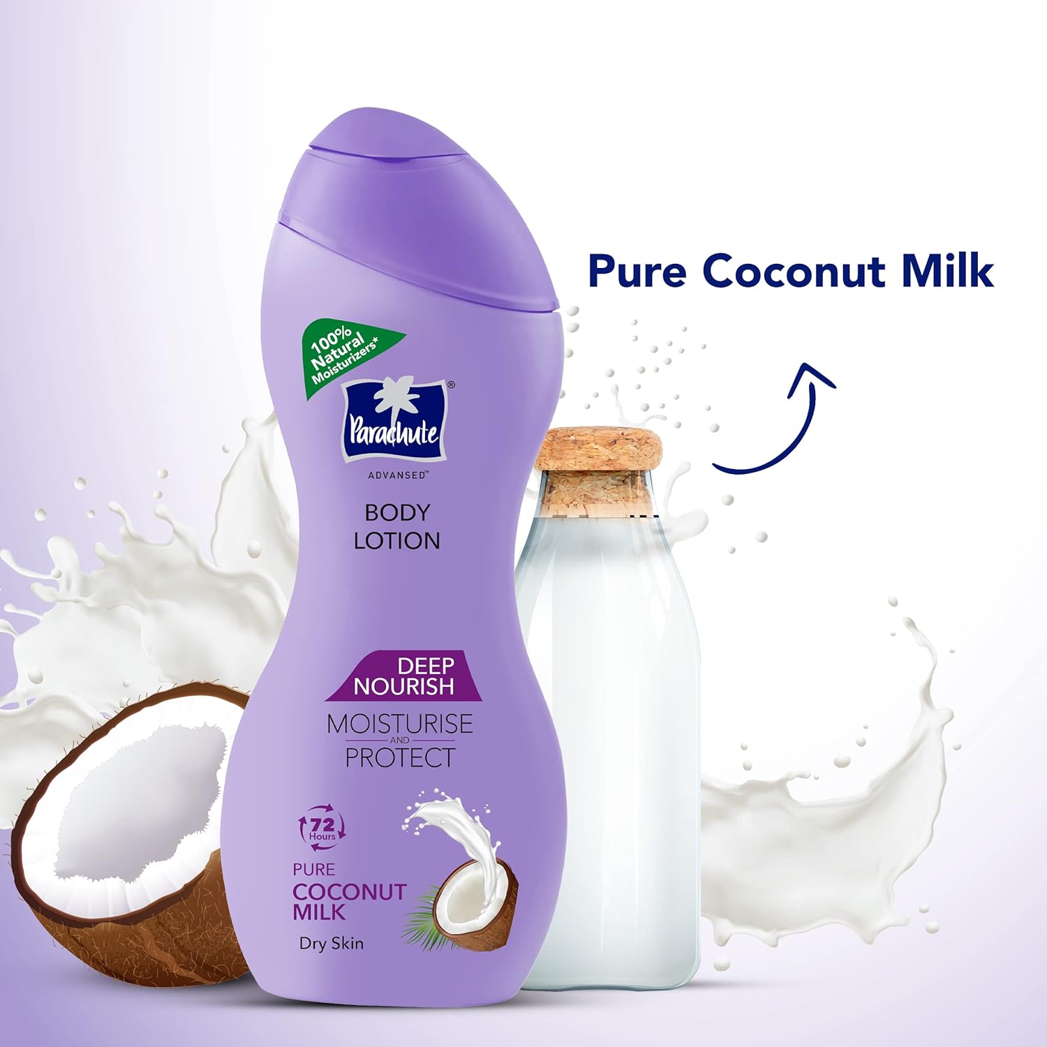 Parachute Advansed Deep Nourish Body Lotion For Women & Men - 100% Natural, 72h Moisturisation, 250ml Buy at Indicrest Image 3