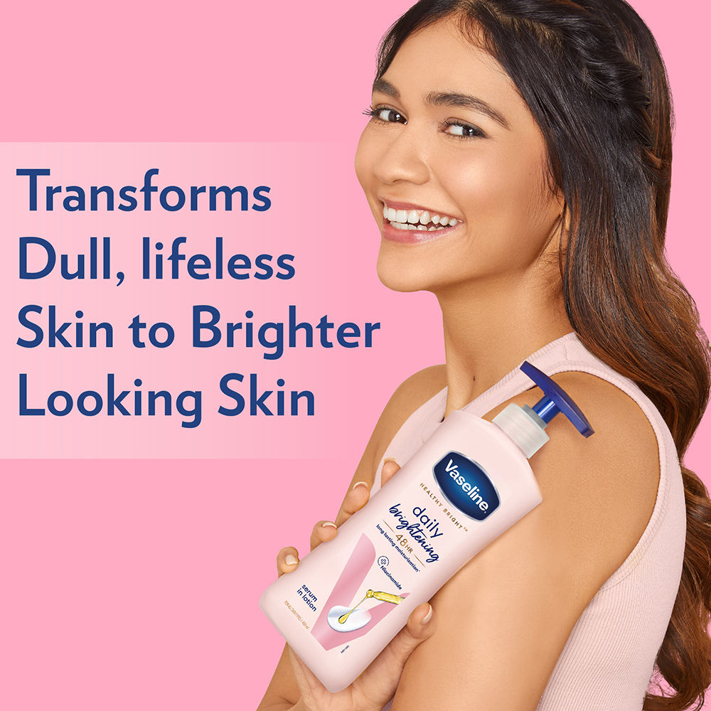 Vaseline Daily Brightening Body Lotion For Healthy & Glowing Skin With Niacinamide, 200ml Buy at Indicrest Image 4