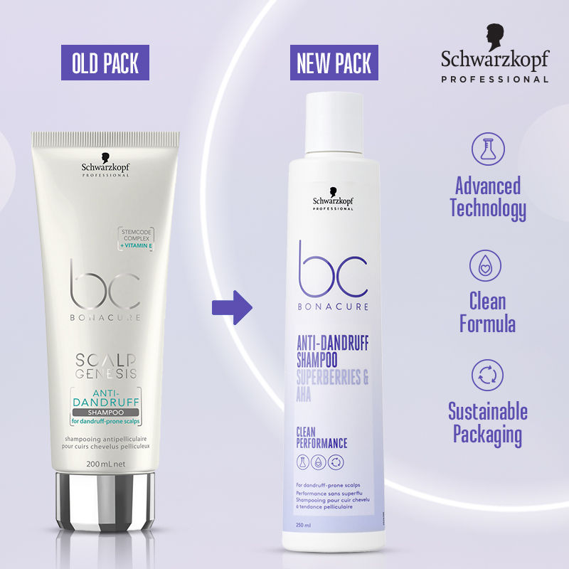 Schwarzkopf Professional Bonacure Anti-Dandruff Shampoo with Superberries & AHA, 250ml Buy at Indicrest Image 2