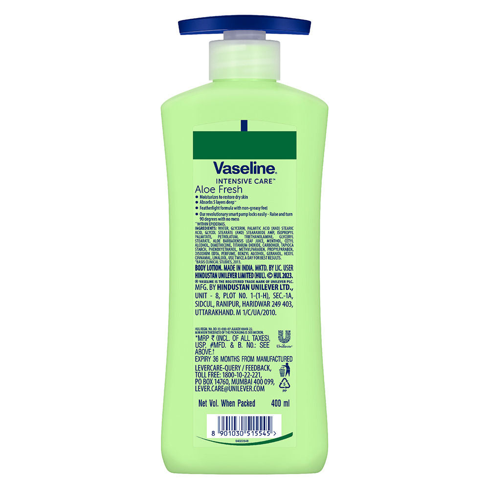 Vaseline Intensive Care Aloe Fresh Body Lotion, 400ml Buy at Indicrest Image 7