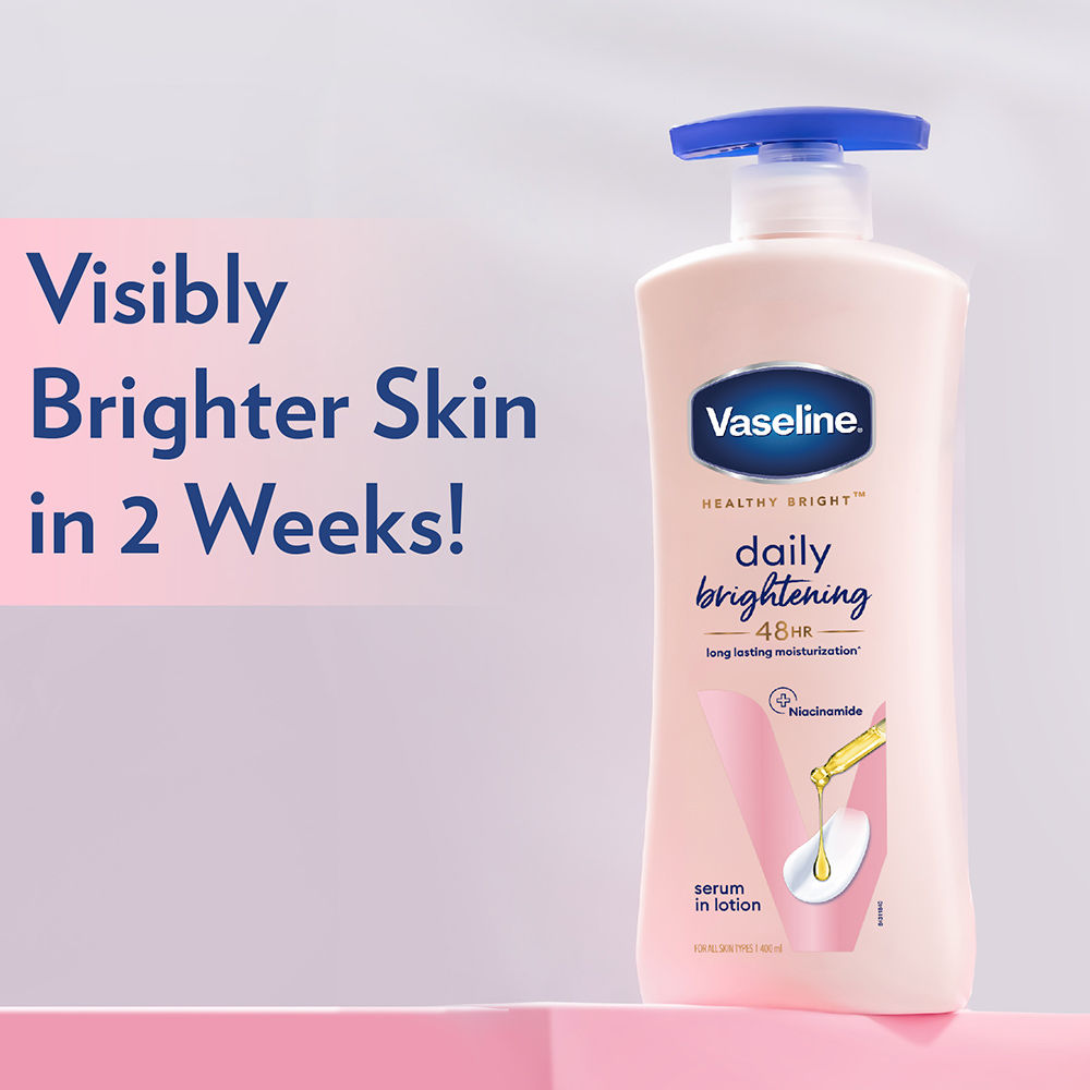 Vaseline Healthy Bright Daily Brightening Body Lotion, 400ml Buy at Indicrest Image 3