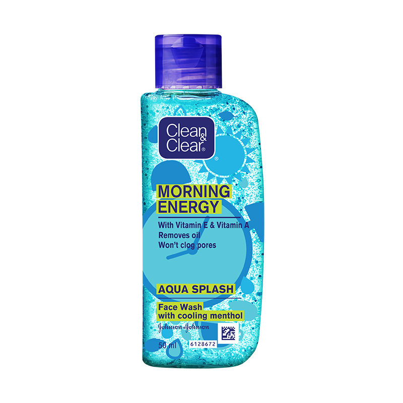 Clean & Clear Morning Energy Aqua Splash Face Wash - Gentle Cleanser with Menthol for Oily Skin, 50ml Buy at Indicrest Image 7
