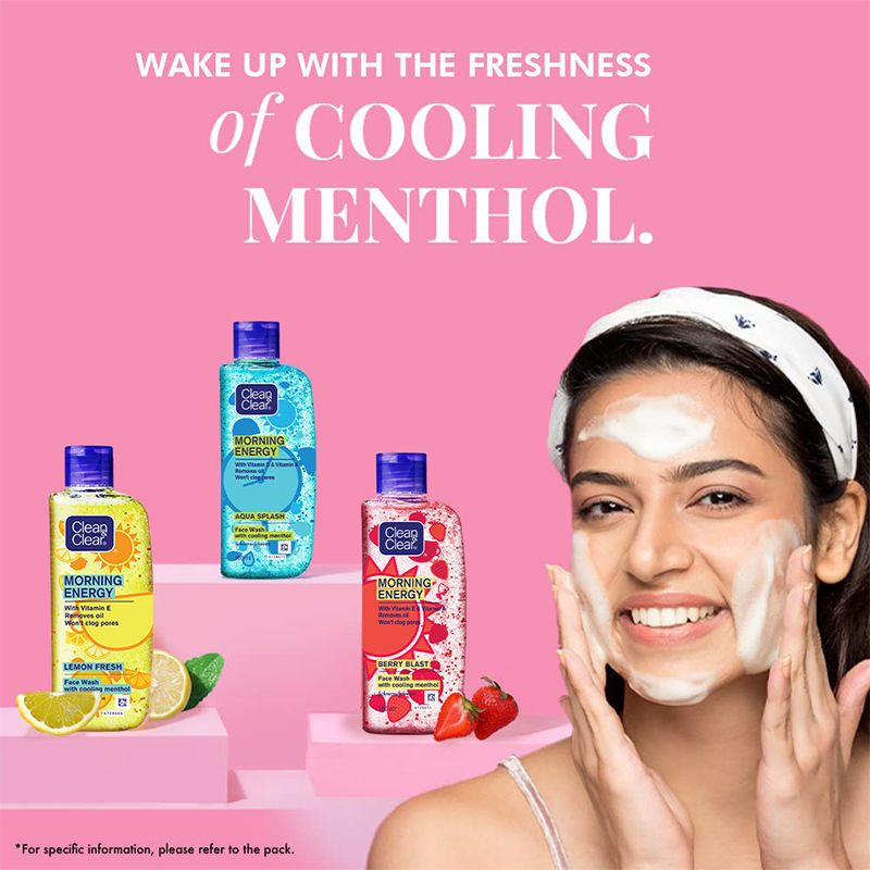 Clean & Clear Morning Energy Aqua Splash Face Wash - Gentle Cleanser with Menthol for Oily Skin, 100ml Buy at Indicrest Image 6