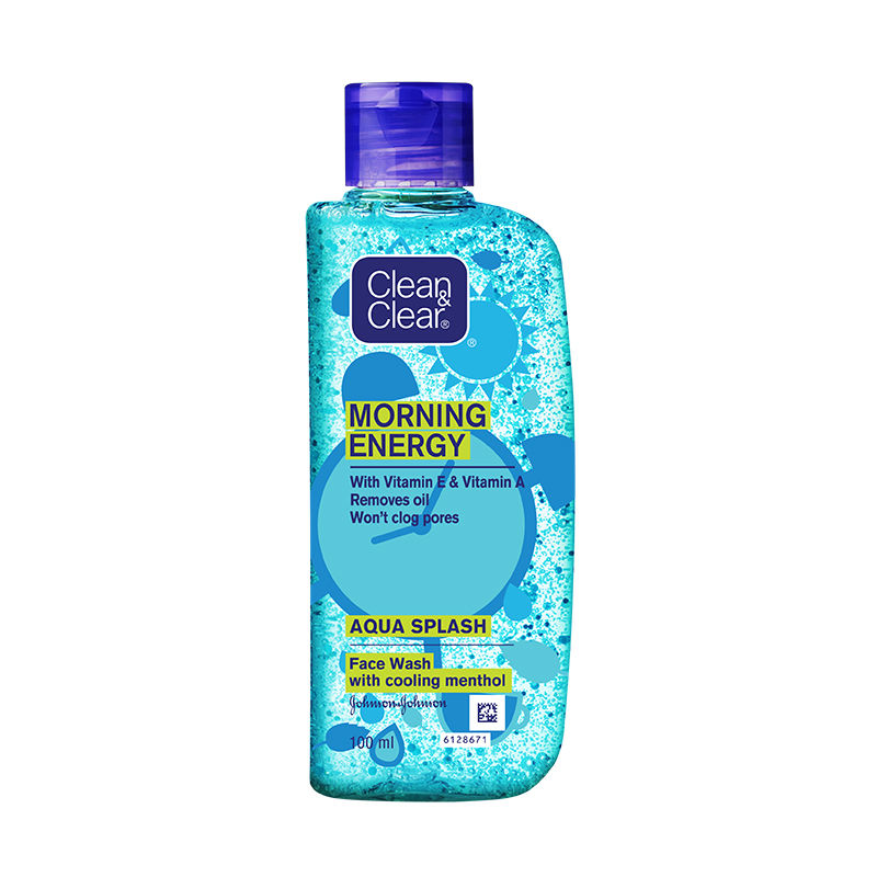 Clean & Clear Morning Energy Aqua Splash Face Wash - Gentle Cleanser with Menthol for Oily Skin, 100ml Buy at Indicrest Image 7