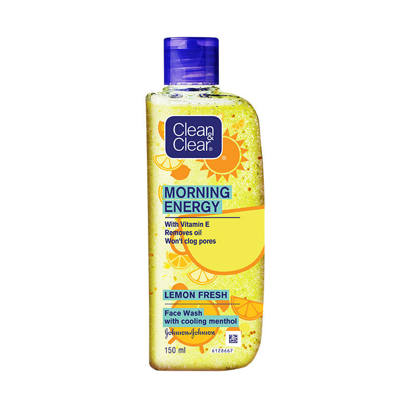 Clean & Clear Morning Energy Lemon Fresh Face Wash - Gentle Cleanser with Menthol for Oily Skin, 150ml Buy at Indicrest Image 7