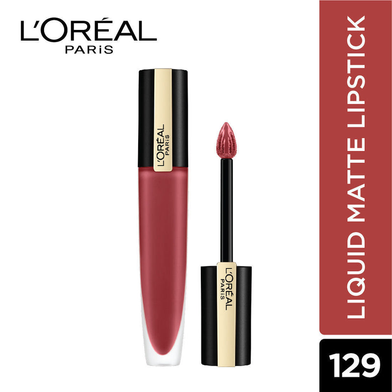 L'Oreal Paris Rouge Signature Matte Liquid Lipstick - 129 I Lead, 7ml Buy at Indicrest