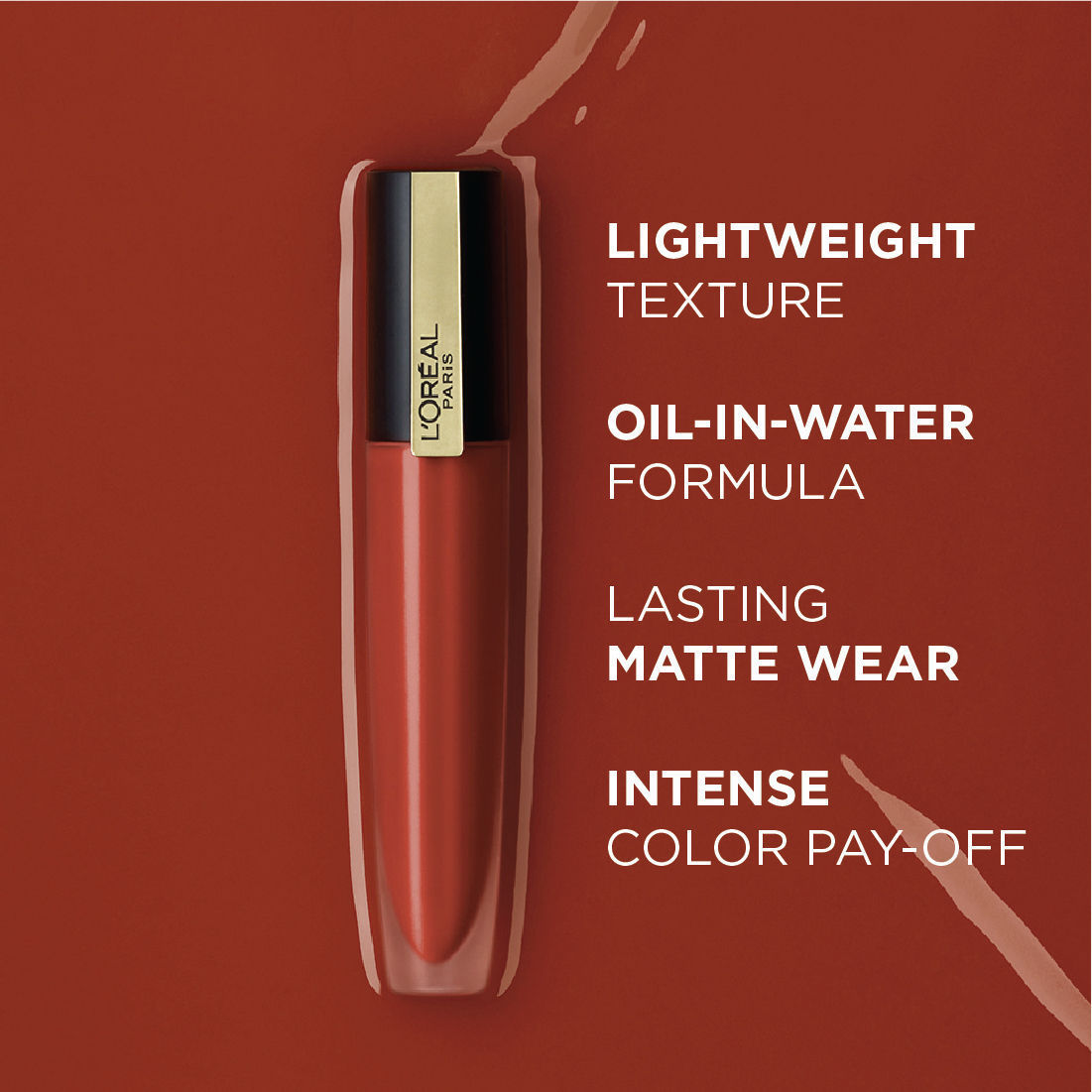 L'Oreal Paris Rouge Signature Matte Liquid Lipstick - 129 I Lead, 7ml Buy at Indicrest Image 4