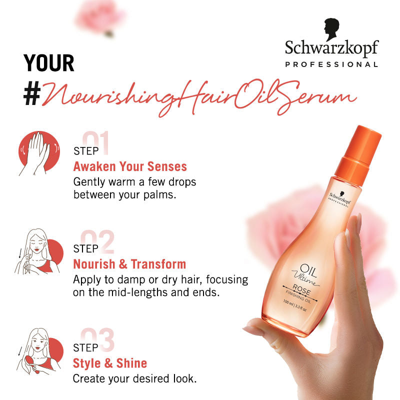 Schwarzkopf Professional Oil Ultime Rose Finishing Oil, 100ml Buy at Indicrest Image 5