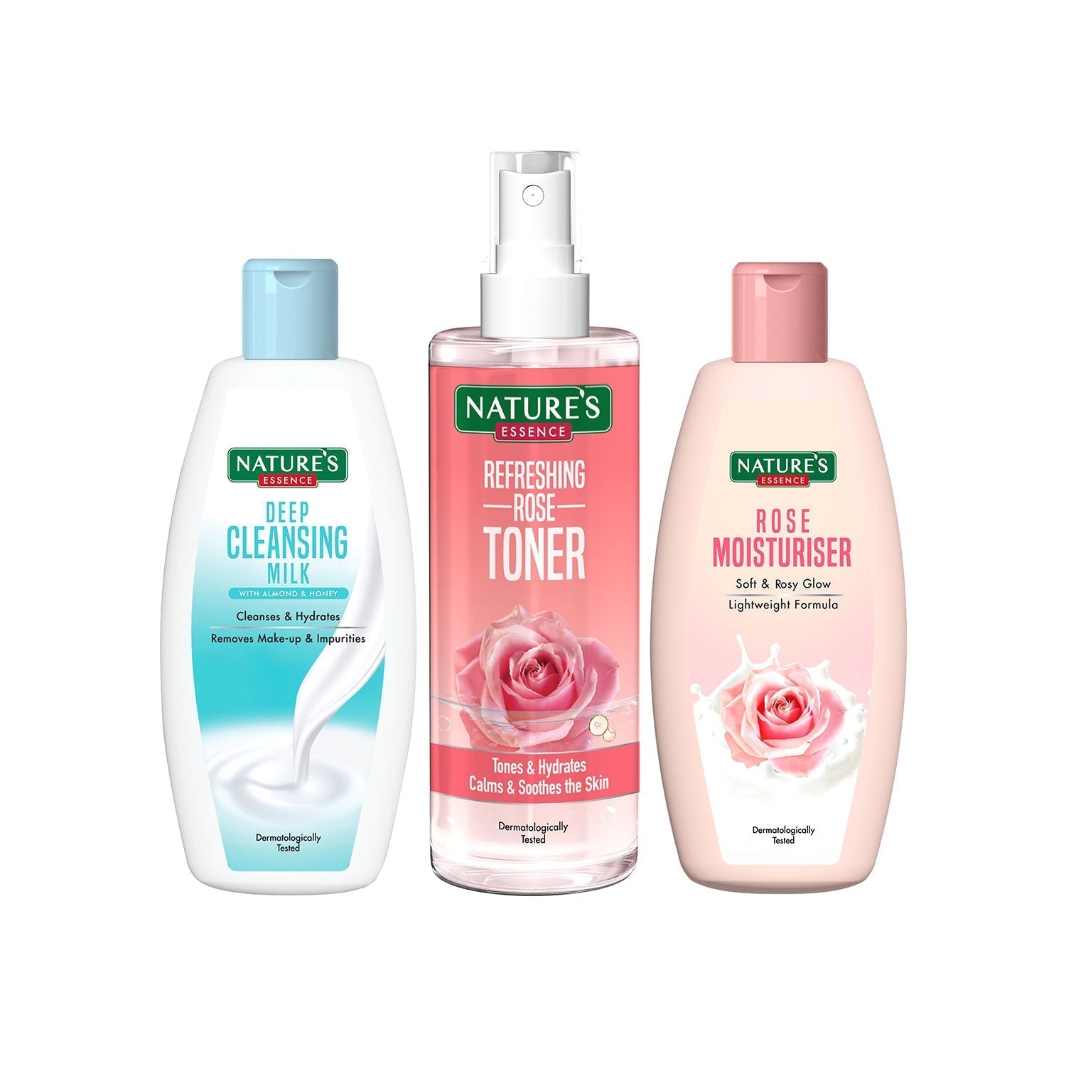Nature's Essence CTM Combo - The Ultimate Skincare Trio (Cleansing Milk, Toner & Moisturiser), 300ml Buy at Indicrest Image 2