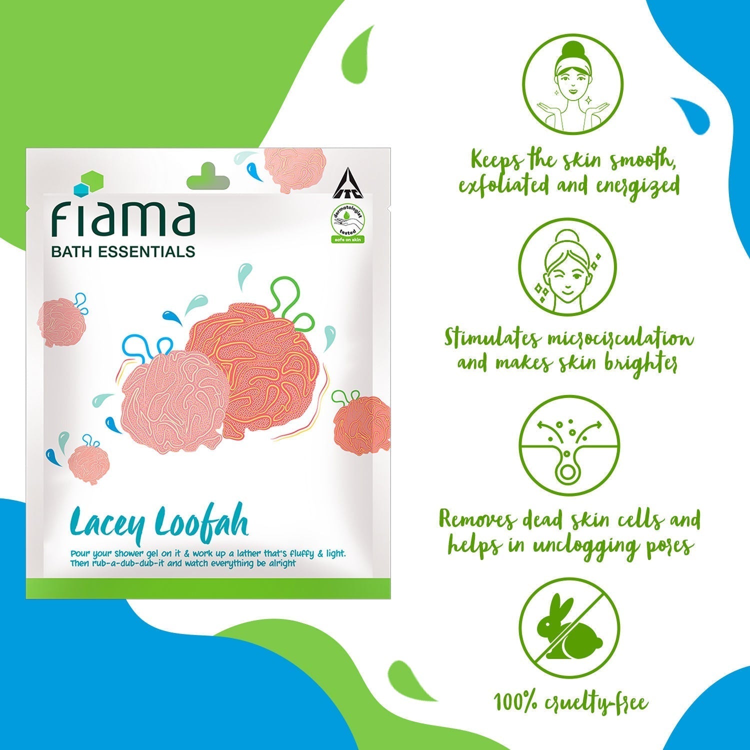 Fiama Bath Essentials Lacey Loofah Buy at Indicrest Image 5