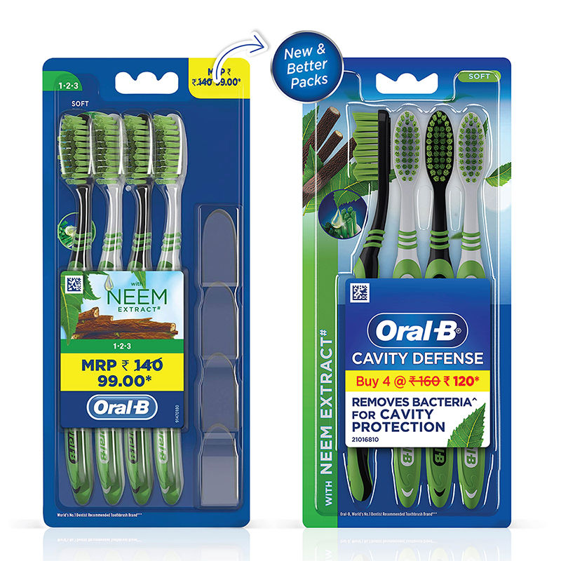 Oral-B 123 Toothbrush with Neem Extract - Soft Buy at Indicrest Image 2