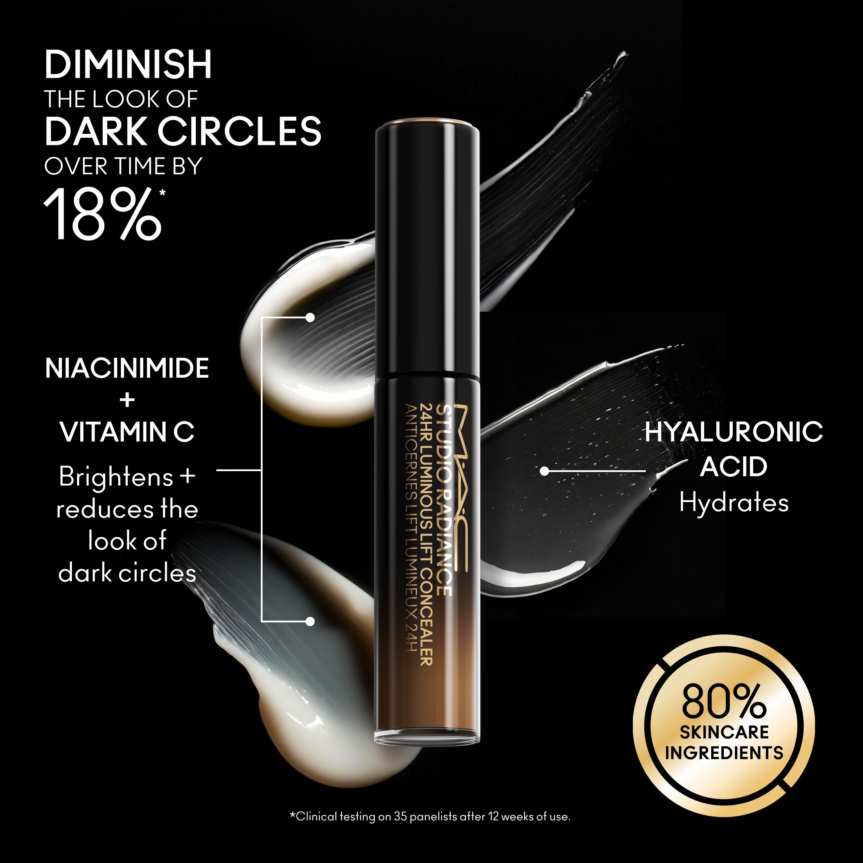 M.A.C Studio Radiance 24HR Luminous Lift Concealer - NC15, 11ml