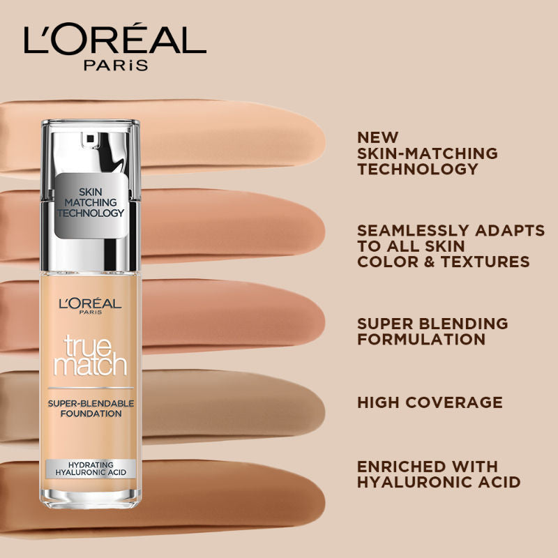 L'Oreal Paris True Match Super-Blendable Foundation - 6N Neutral, 30ml Buy at Indicrest Image 3