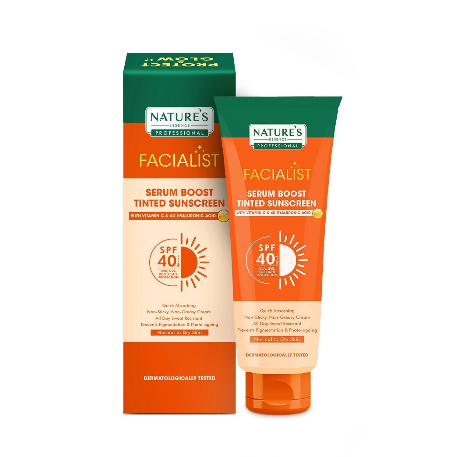 Nature's Essence Professional Serum Boost Tinted Sunscreen SPF 40 PA+++, 80g Buy at Indicrest Image 2