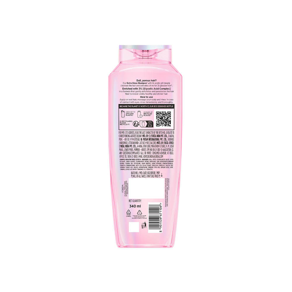 L'Oreal Paris Glycolic Gloss Shine Boosting Shampoo, 340ml Buy at Indicrest Image 10