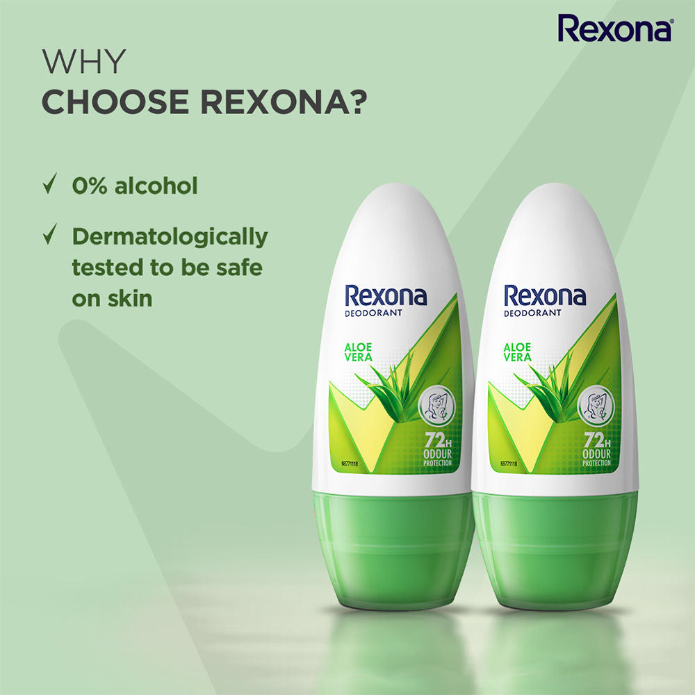 Rexona Aloe Vera Underarm Roll On (Pack of 2), 2 pieces Buy at Indicrest Image 6
