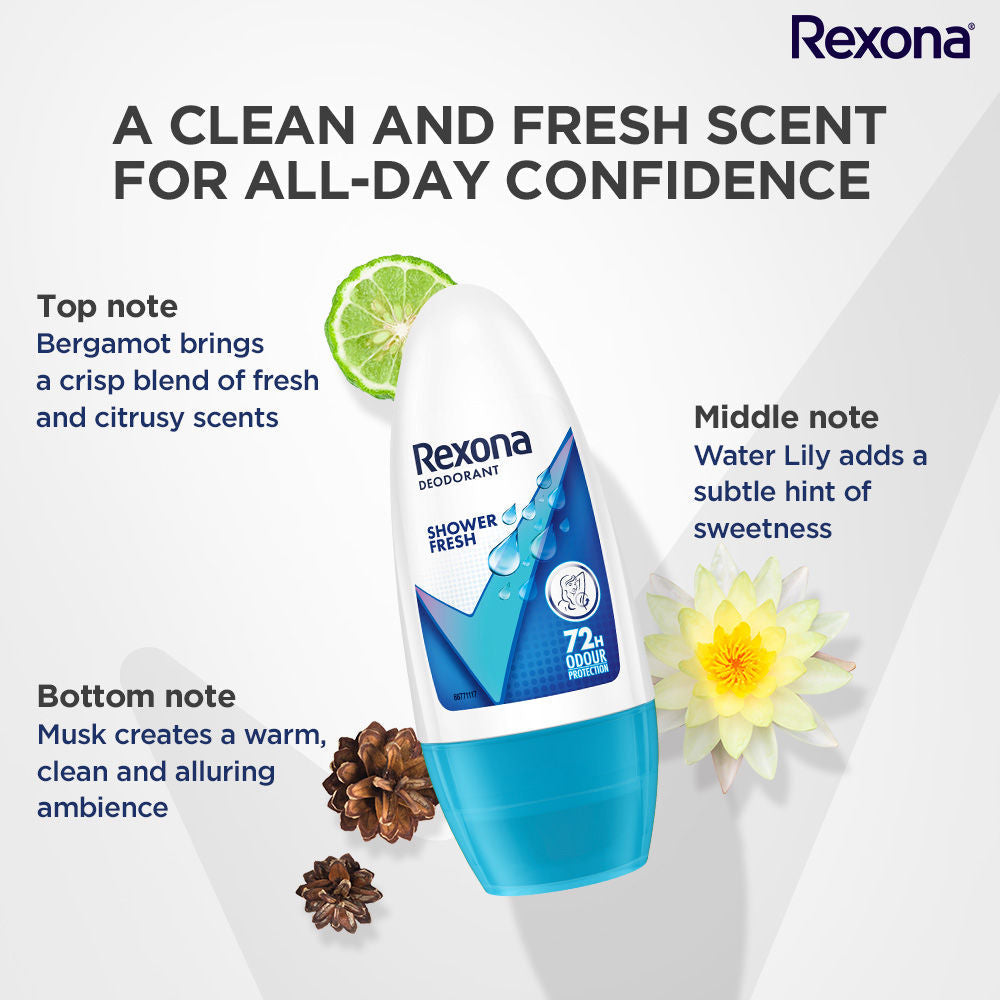 Rexona Shower Fresh & Powder Dry Underarm Roll On (Pack of 2), 2 pieces Buy at Indicrest Image 9