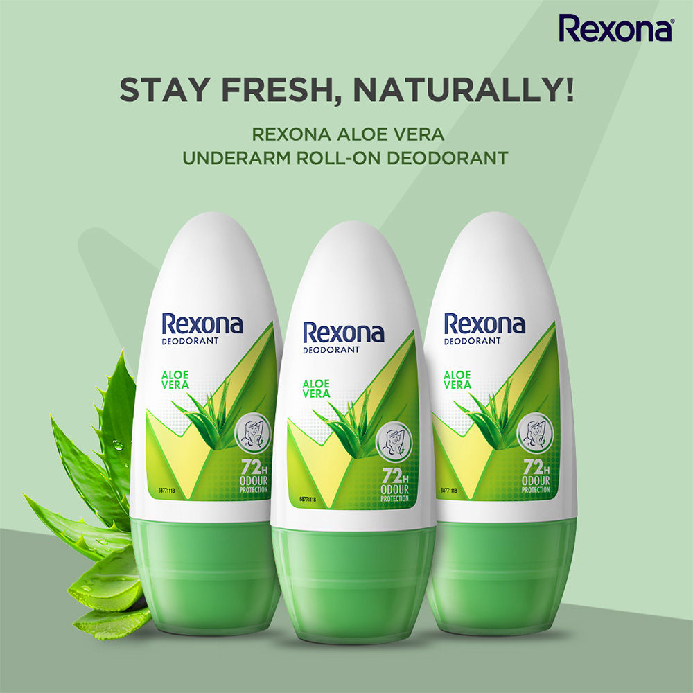Rexona Aloe Vera Underarm Roll On (Pack Of 3), 3 pieces Buy at Indicrest Image 4