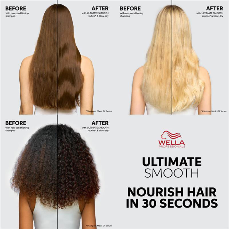 Wella Professionals Ultimate Smooth Shampoo With Squalane & Omega-9 For Dull & Frizzy Hair, 250ml Buy at Indicrest Image 4
