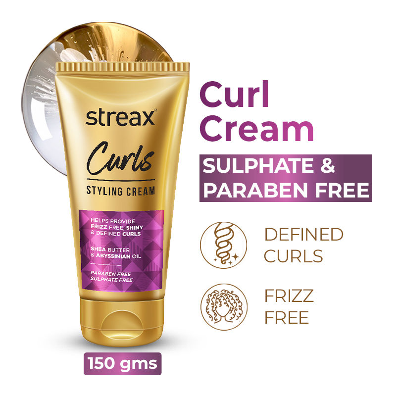 Streax Curls Styling Cream Sulphate And Paraben Free, 150g Buy at Indicrest
