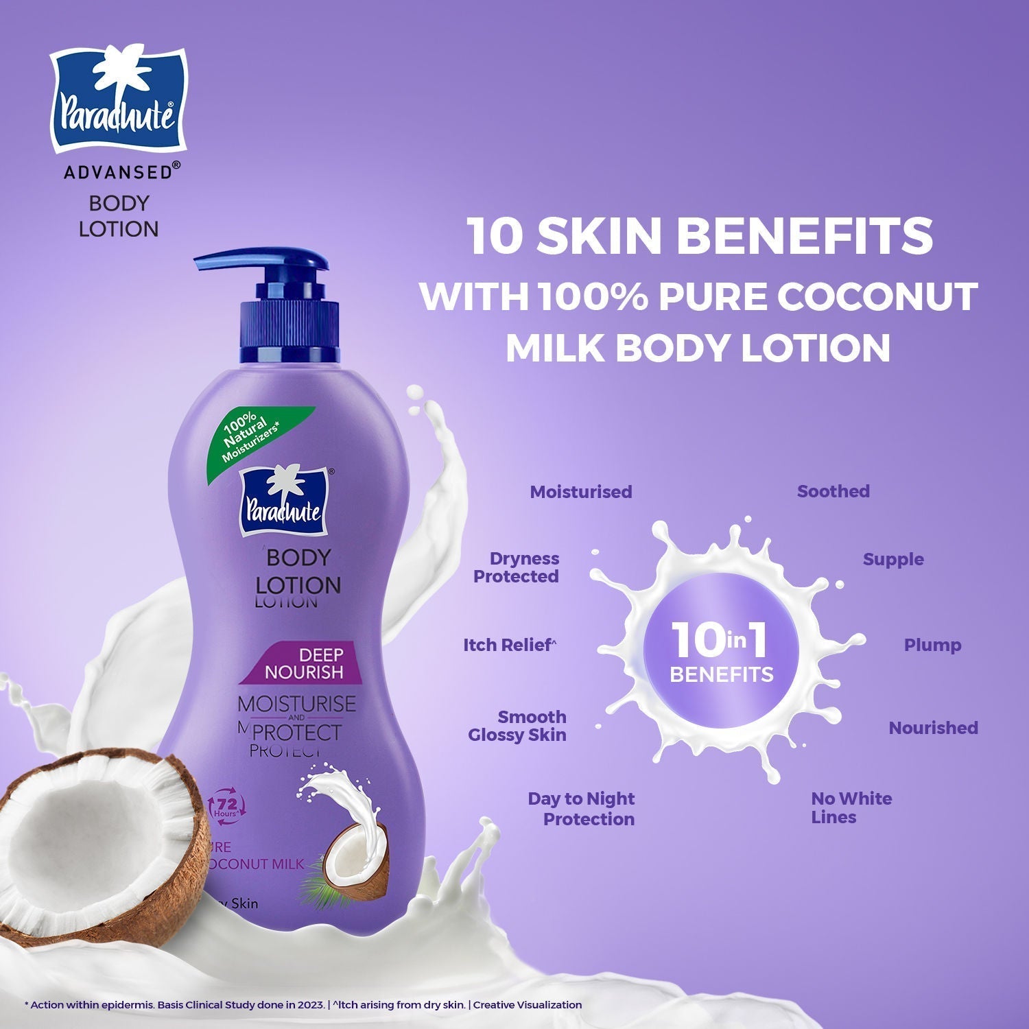 Parachute Advansed Deep Nourish Body Lotion For Women & Men - 100% Natural, 72h Moisturisation, 400ml Buy at Indicrest Image 8
