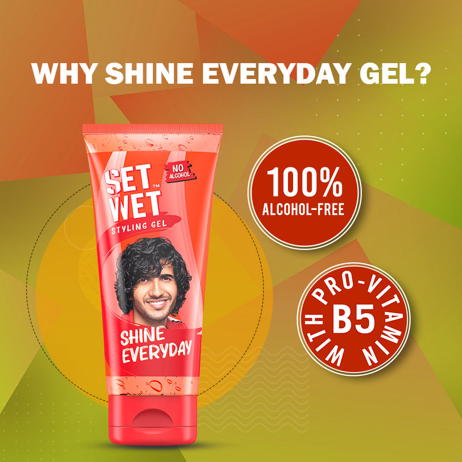 Set Wet Hair Gel for Men Wet Look Light Hold High Shine No Alcohol No Sulphate, 50ml Buy at Indicrest Image 4
