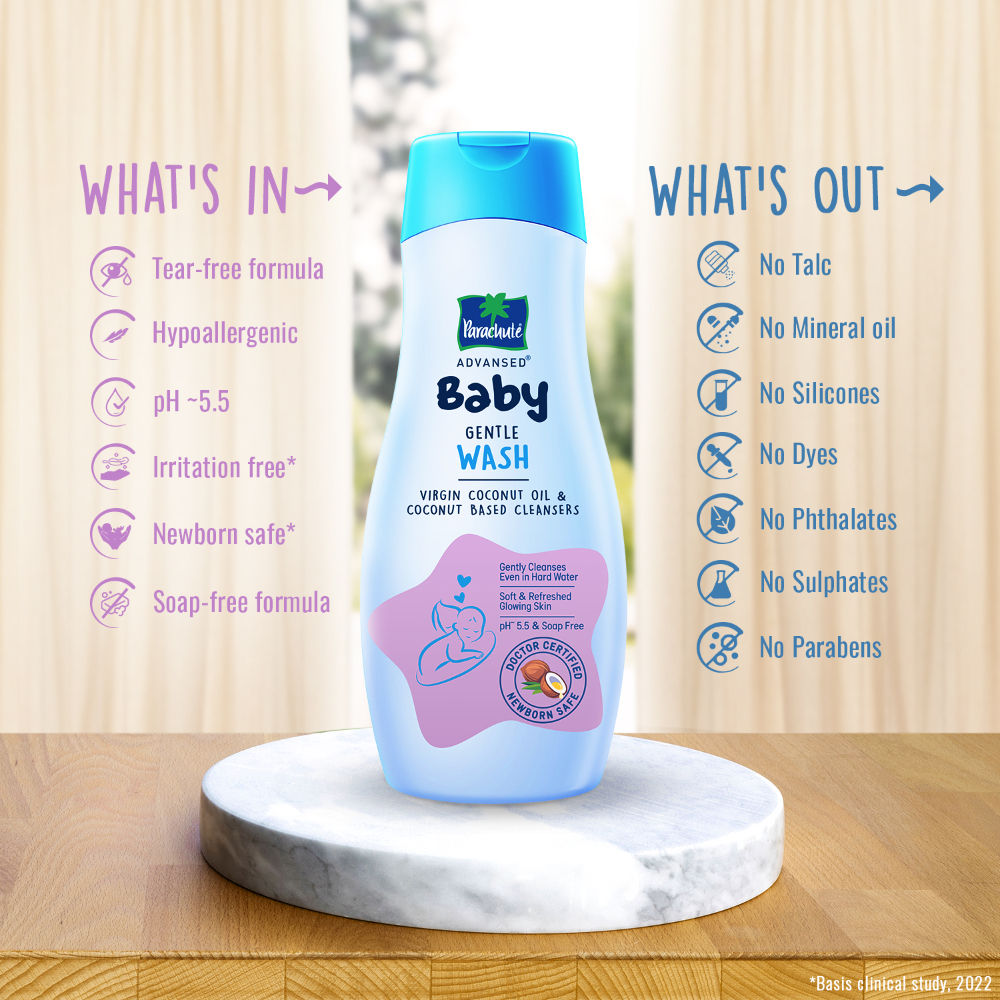 Parachute Advansed Baby Gentle Wash, 410ml Buy at Indicrest Image 5