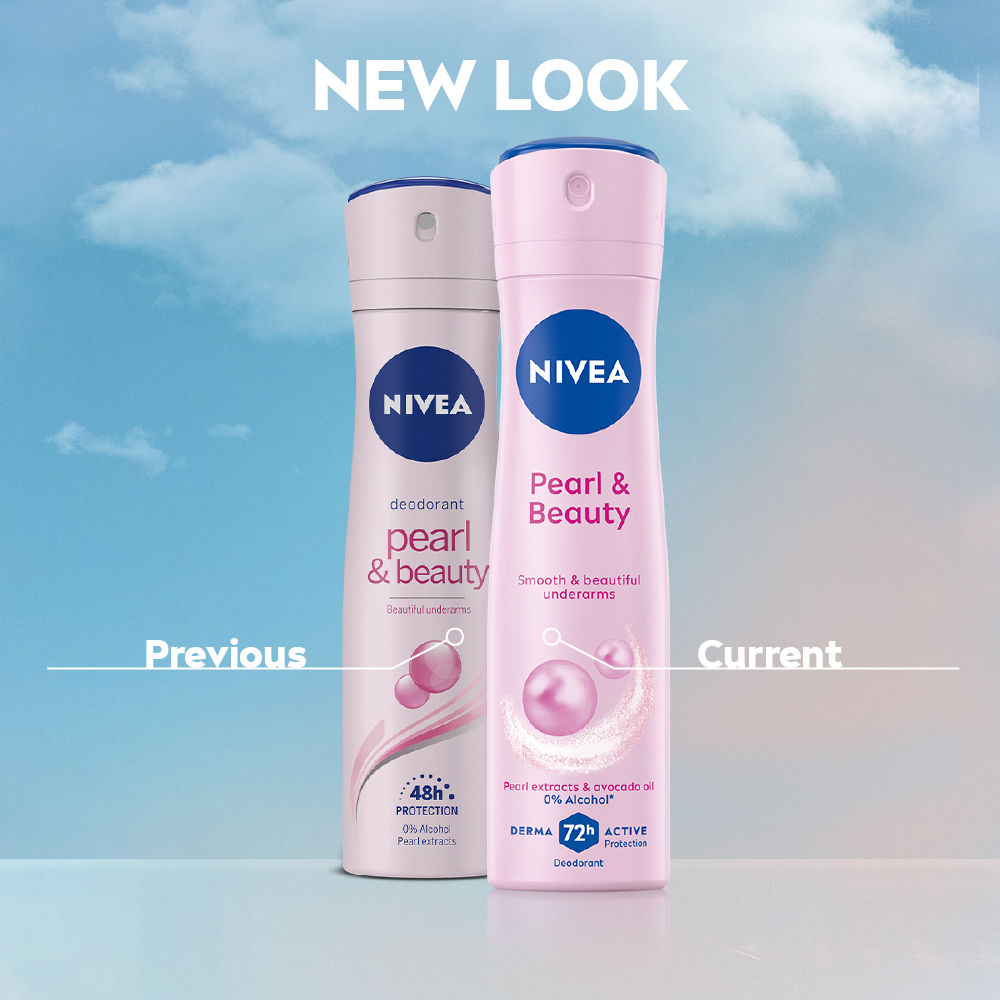 Nivea Deo Pearl & Beauty Extracts & 0% Alcohol, For Smooth Underarms, 48H Freshness and Odour Protection, 150ml Buy at Indicrest Image 3