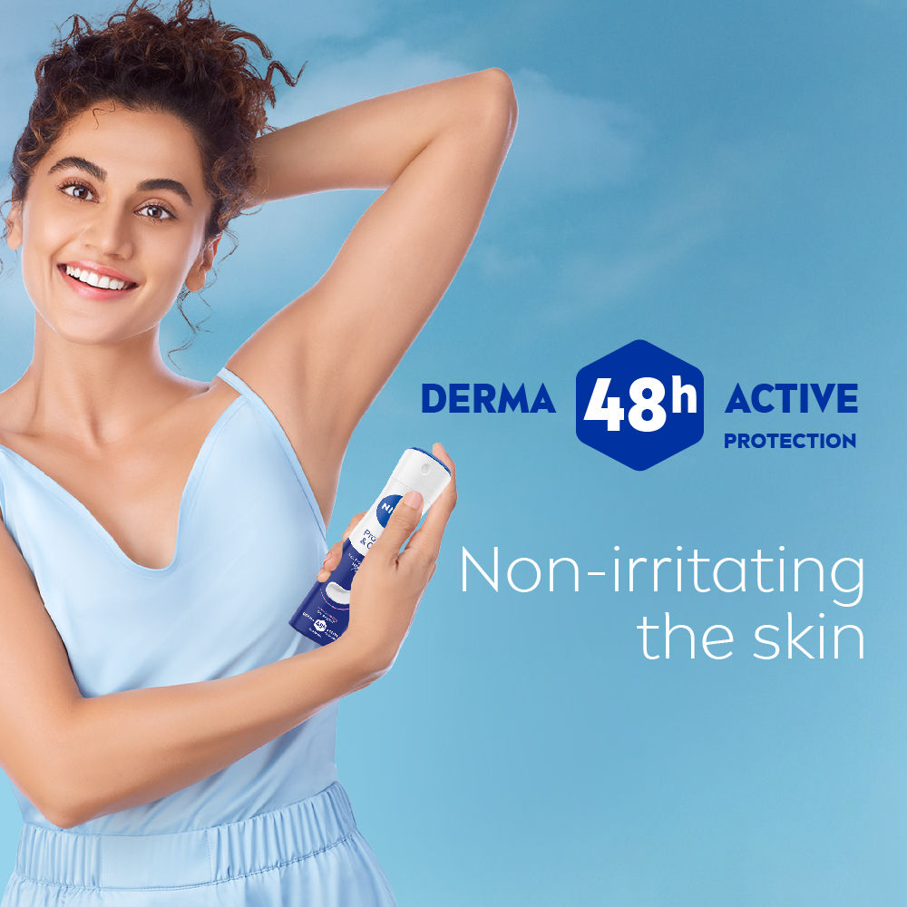 Nivea WoMEN Deodorant, Protect & Care, Non-Irritating & 48h Protection with Nivea Creme Fragrance, 150ml Buy at Indicrest Image 4
