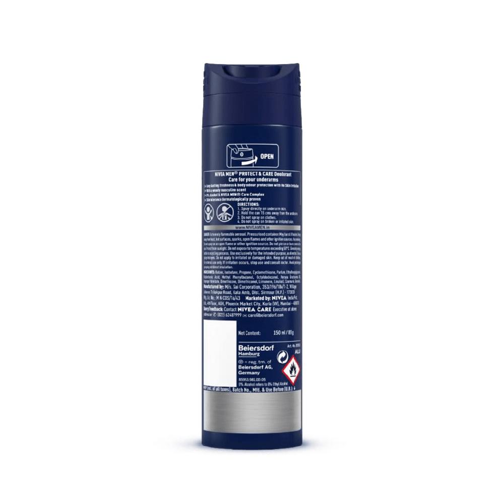 Nivea MEN Deodorant, Protect & Care, No Skin Irritation & 48h Freshness, 150ml Buy at Indicrest Image 8