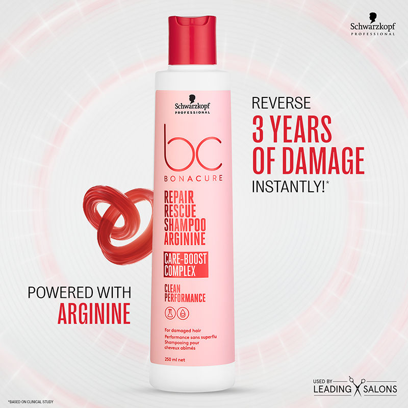 Schwarzkopf Professional Bonacure Repair Rescue Shampoo with Arginine, 250ml Buy at Indicrest Image 2