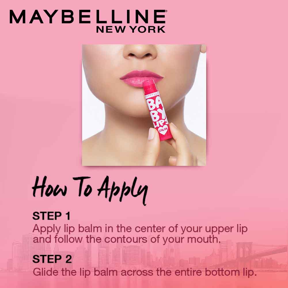 Maybelline New York Baby Lips Color Lip Balm with SPF 11, Lasts UpTo 24H - Pink Lolita + Cherry Kiss Combo, 8g Buy at Indicrest Image 6