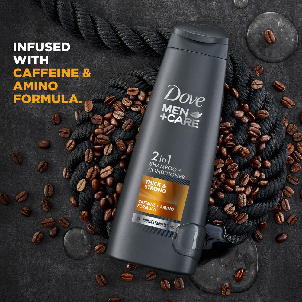 Dove Men +Care Thick & Strong 2 In 1 Shampoo + Conditioner, 180ml Buy at Indicrest Image 4