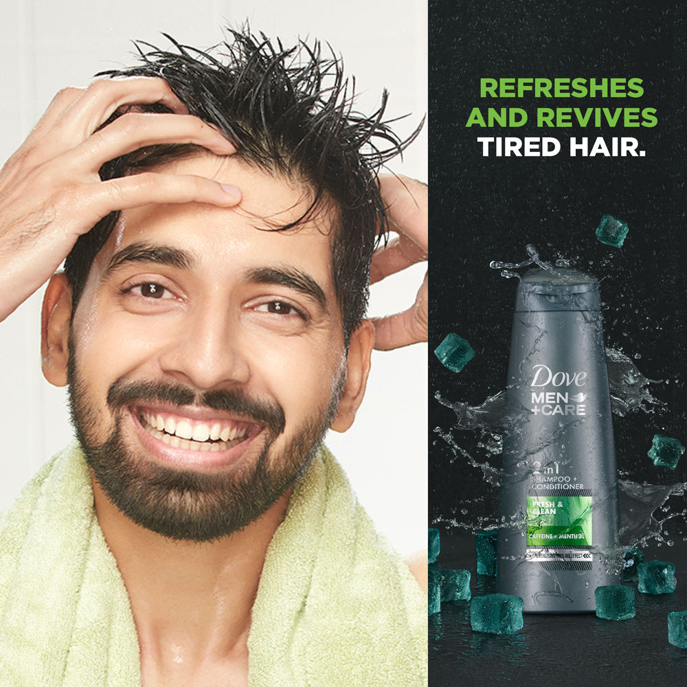 Dove Men +Care Fresh & Clean 2 In 1 Shampoo + Conditioner, 340ml Buy at Indicrest Image 5