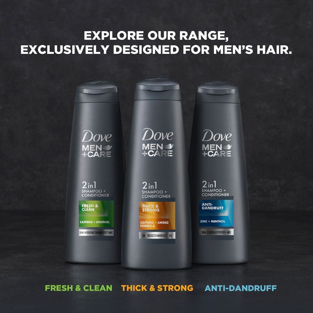 Dove Men +Care Thick & Strong 2 In 1 Shampoo + Conditioner, 340ml Buy at Indicrest Image 7