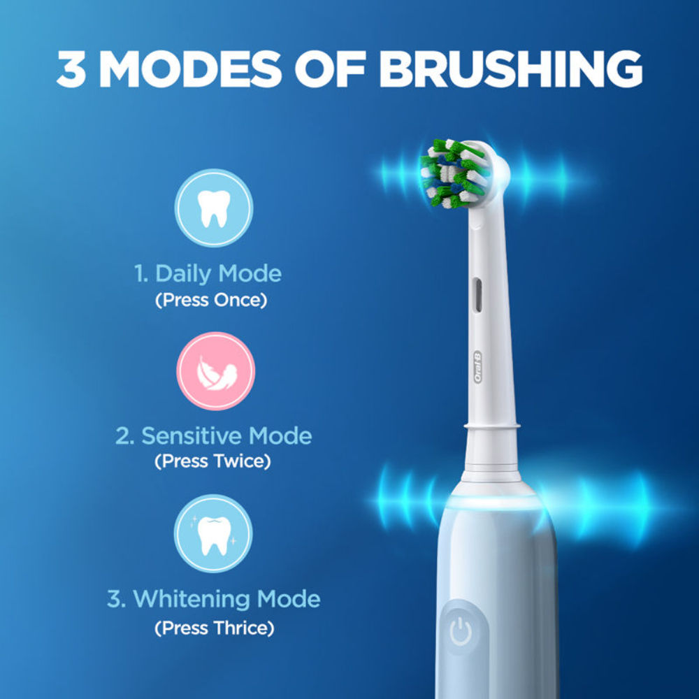 Oral-B Pro 3 (3000N) Cross Action Electric Rechargeable Toothbrush Buy at Indicrest Image 4