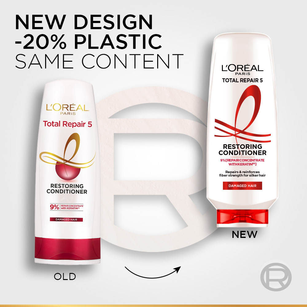L'Oreal Paris Total Repair 5 Restoring Conditioner With Keratin XS For Damaged Hair, 175ml Buy at Indicrest Image 2