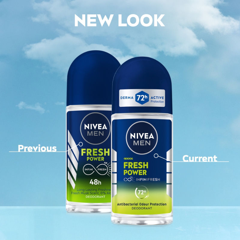 Nivea MEN Deodorant Roll On- Fresh Power- 72h Long lasting Freshness with Fresh Musk Scent, 50ml Buy at Indicrest Image 3