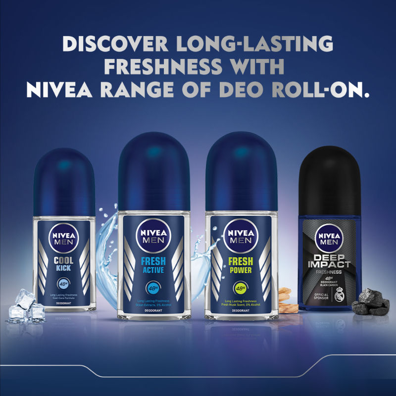 Nivea Men Deodorant Roll On - Silver Protect - Antibacterial Odour Protection For 72H Freshness, 50ml Buy at Indicrest Image 8