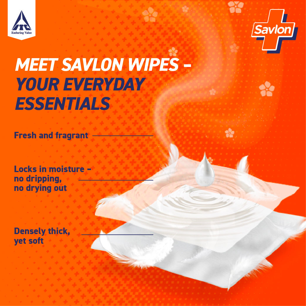 Savlon Germ Protection Multipurpose Thick&Soft Wet Wipes 10 pcs Fights Germs on Hands, Body and Surfaces, 10 Wipes Buy at Indicrest Image 2