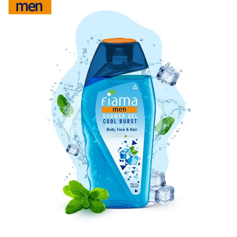 Fiama Men Cool Burst Shower Gel, Body Wash with Menthol Crystals, Skin Conditioners, 250ml Buy at Indicrest Image 4