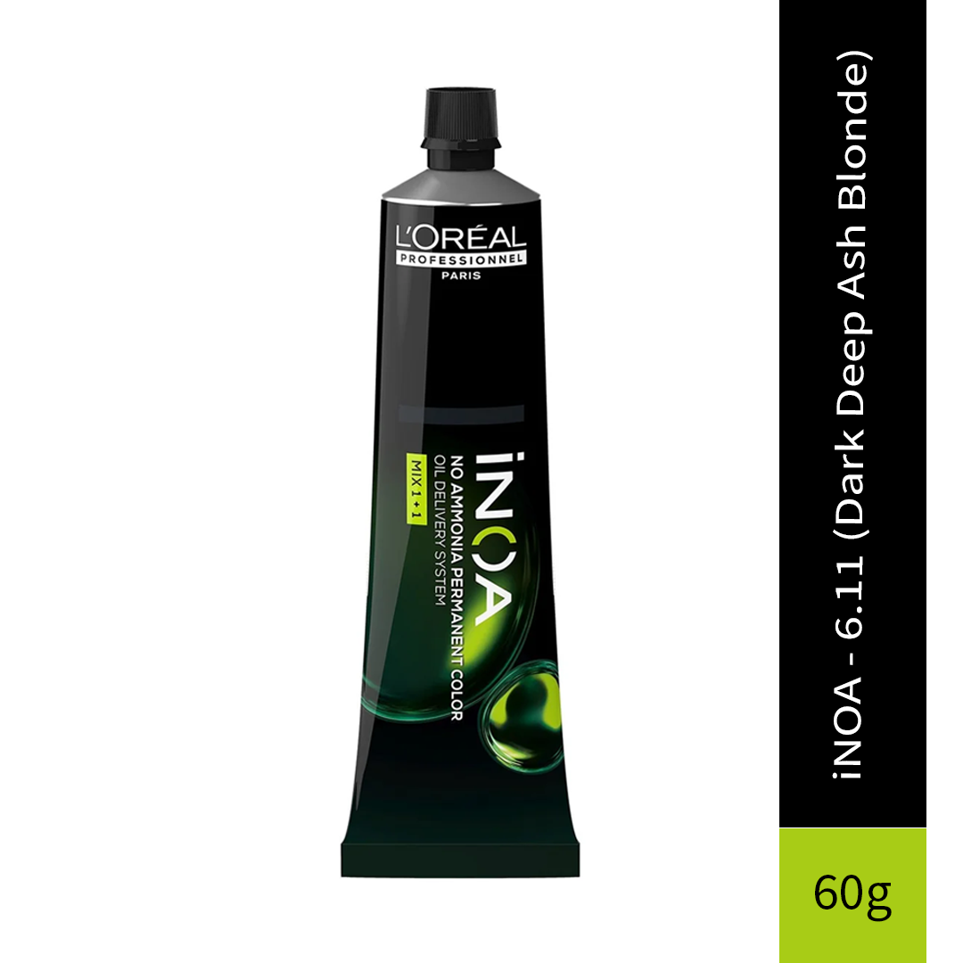 L'Oreal Professionnel Paris iNOA - 6.11 (Dark Deep Ash Blonde) - Ammonia Free Permanent Colour - Mix 1:1 - (60g)