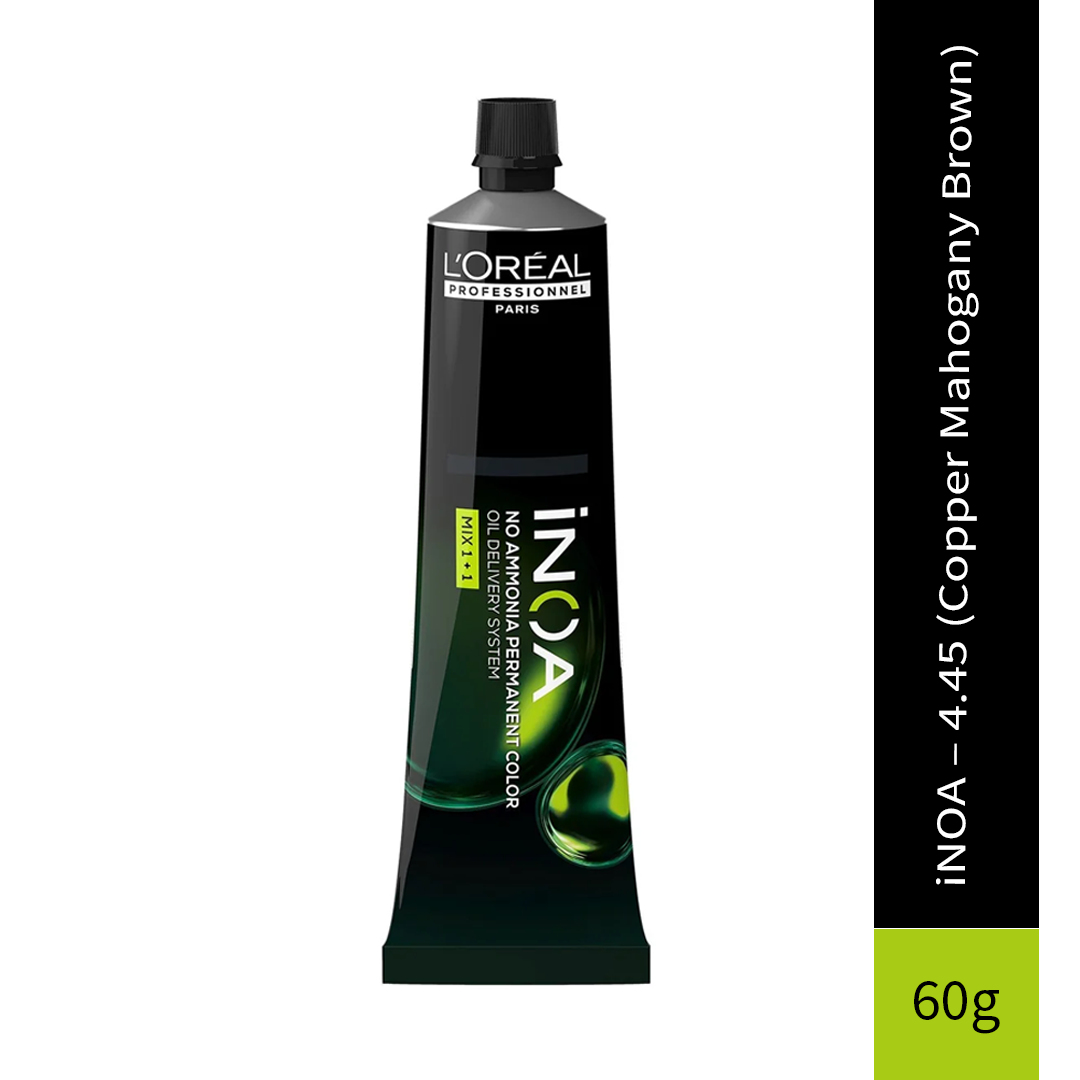 L'Oreal Professionnel Paris iNOA – 4.45 (Copper Mahogany Brown) Ammonia-Free Hair Color, 60g
